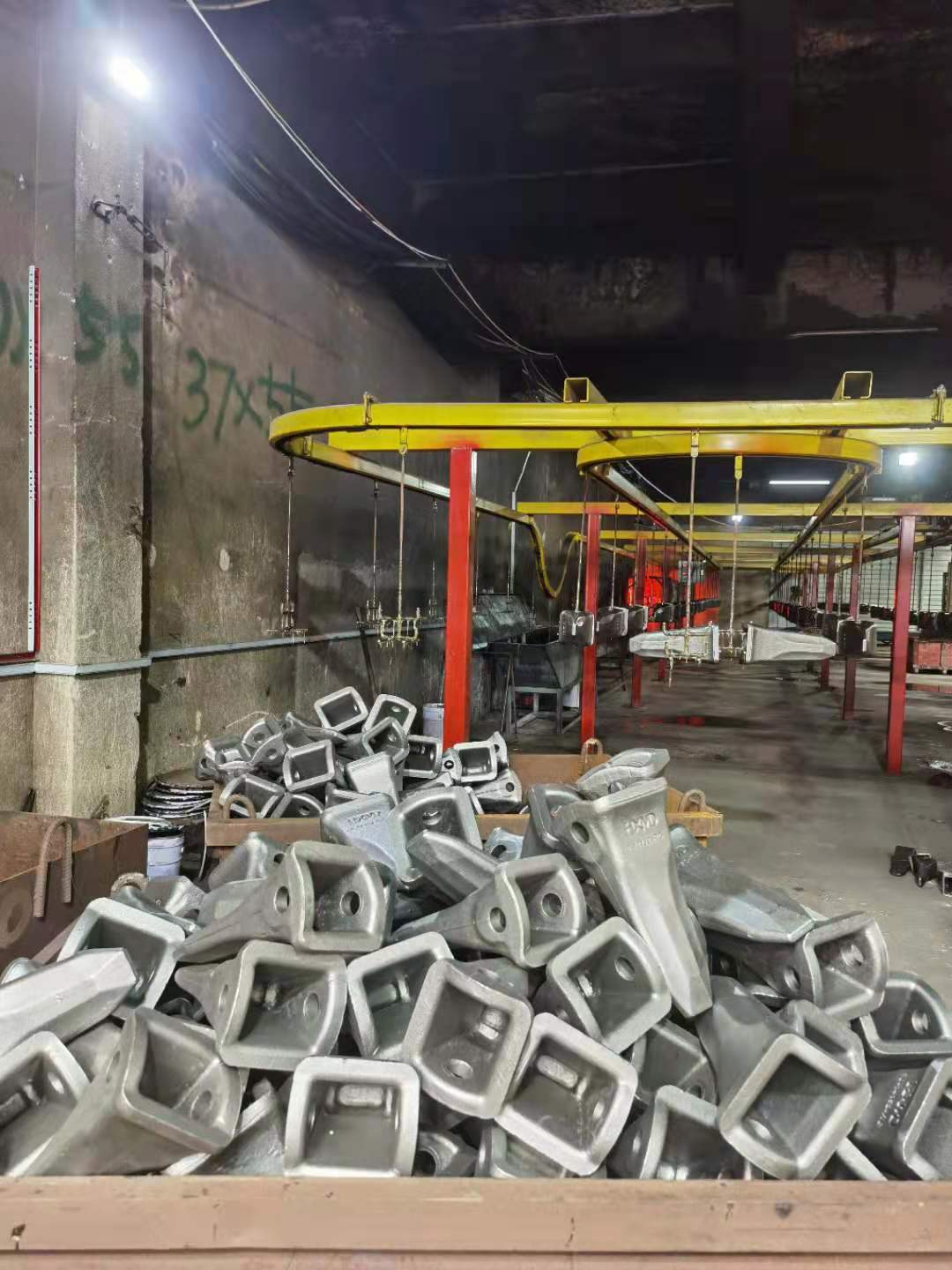 tratamiento de superficie de dientes de cubo forjado