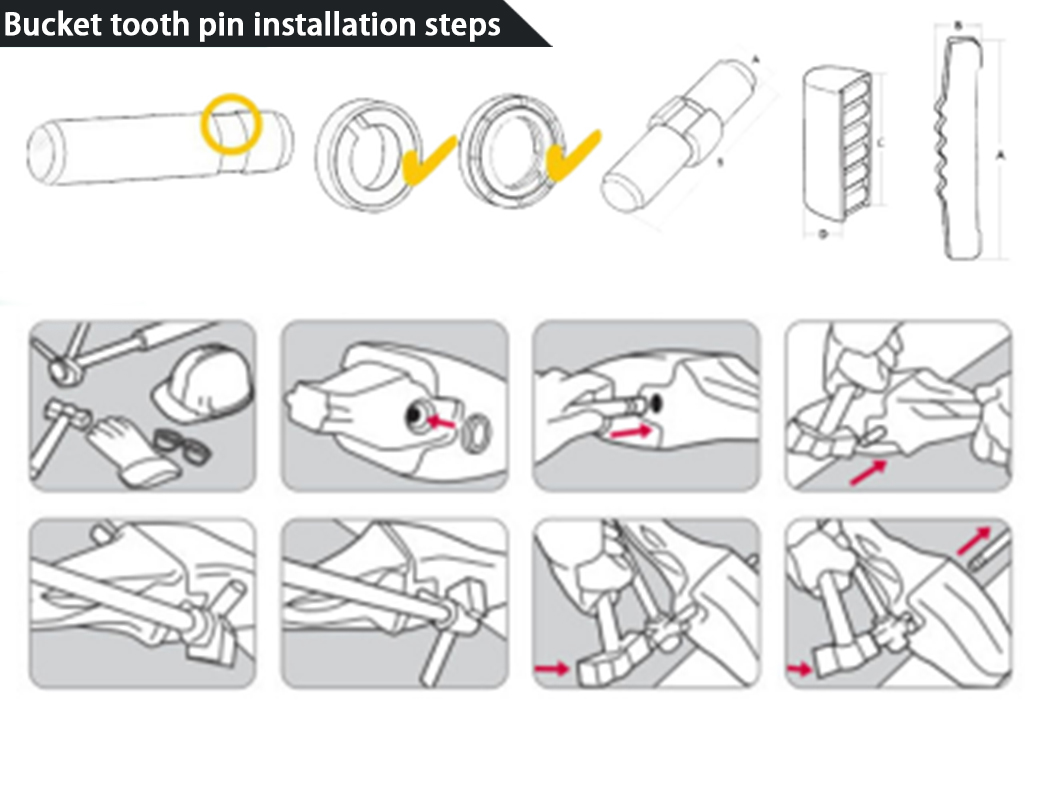 Pasador de dientes de cuchar&oacute;n Komatsu
